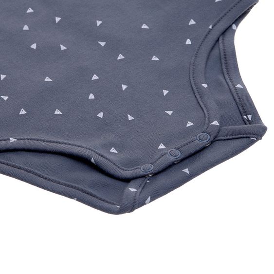Lässig 6-tlg. Erstlings-Set aus Bio-Baumwolle - Wickelbody + Hose + Mütze + Socken - Triangle Blue - Gr. 50/56