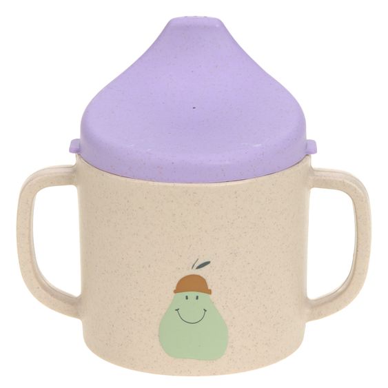 Lässig 9-tlg. Geschirr-Set Zellulose - Schnabel-Tasse + Löffel + Schale + Teller + Lätzchen - Happy Fruits - Cherry