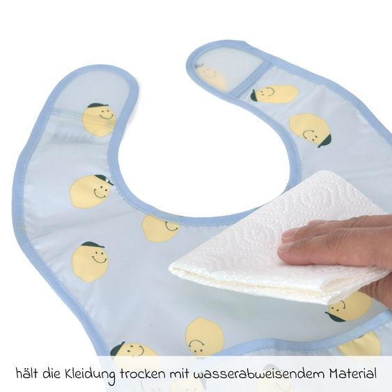 Lässig 9-tlg. Geschirr-Set Zellulose - Schnabel-Tasse + Löffel + Schale + Teller + Lätzchen - Happy Fruits - Lemon