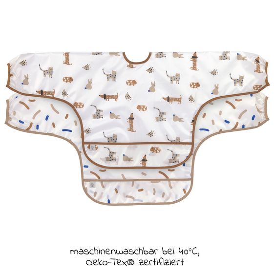 Lässig Ärmel-Lätzchen 2er Pack Long Sleeve Bib - Little Mateys - Royal Blue