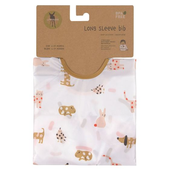 Lässig Ärmel-Lätzchen 2er Pack Long Sleeve Bib - Little Mateys - Spicy Orange