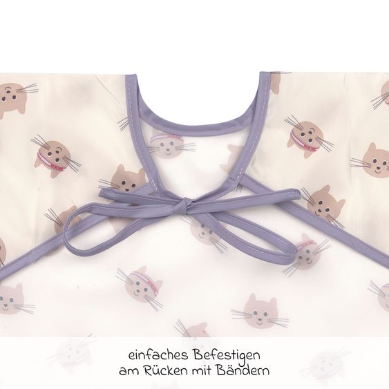 Lässig Sleeve Bibs 2-pack Long Sleeve Bib - Tiny Team Cat