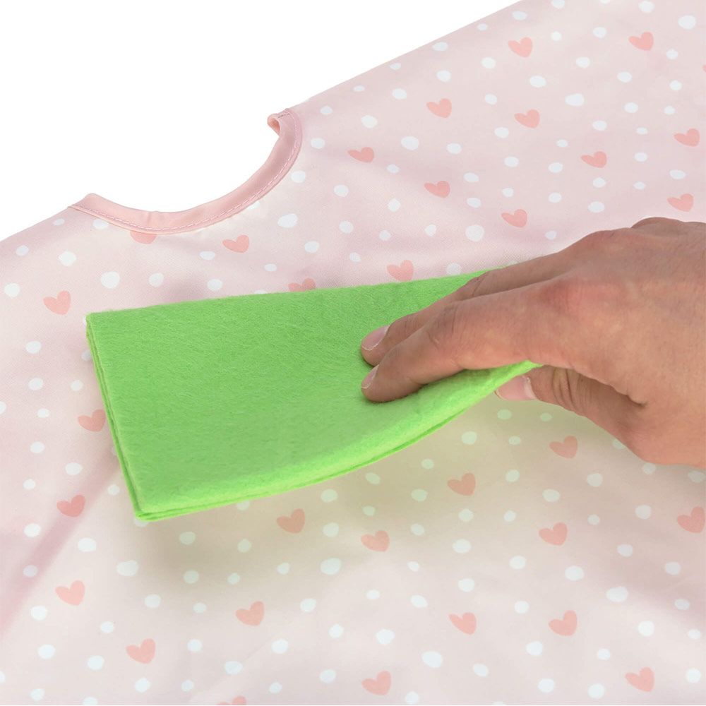 Lässig Ärmel-Lätzchen - Lela - Light Pink