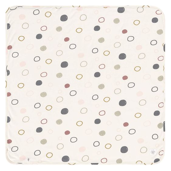 Lässig Babydecke Interlock Blanket 80 x 80 cm - Circles Offwhite