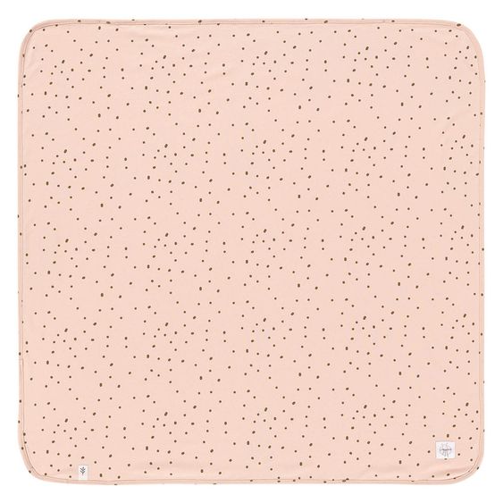 Lässig Baby Blanket Interlock Blanket 80 x 80 cm - Dots Powder Pink