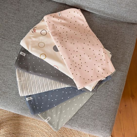 Lässig Baby Blanket Interlock Blanket 80 x 80 cm - Dots Powder Pink