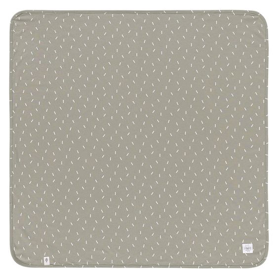 Lässig Babydecke Interlock Blanket 80 x 80 cm - Speckles Olive