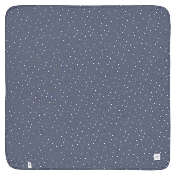 Lässig Babydecke Interlock Blanket 80 x 80 cm - Triangle Blue