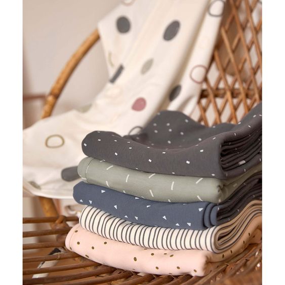 Lässig Babydecke Interlock Blanket 80 x 80 cm - Triangle Blue