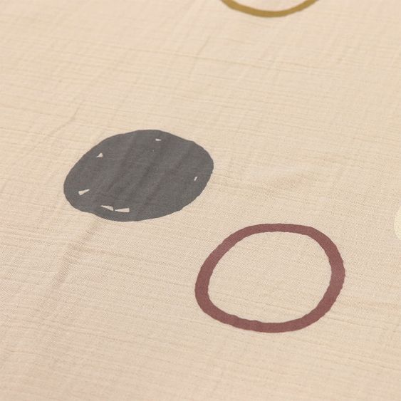 Lässig Babydecke Muselin Blanket GOTS 75 x 100 cm - Circles Offwhite