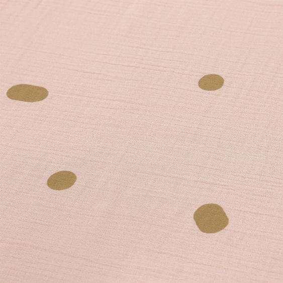 Lässig Baby blanket Muslin Blanket GOTS 75 x 100 cm - Dots Powder Pink