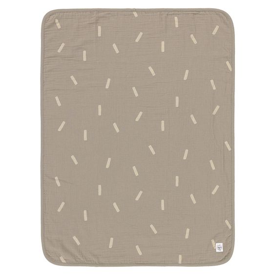 Lässig Baby blanket Muslin Blanket GOTS 75 x 100 cm - Speckles Olive