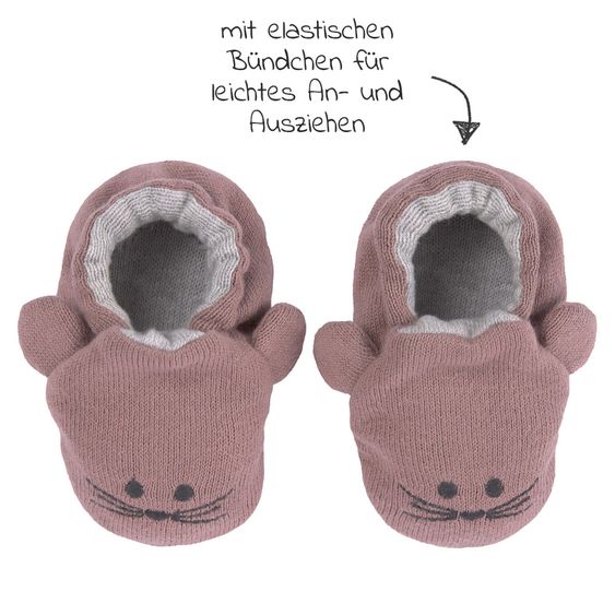 Lässig Baby shoe / knitted shoe - Little Chums Mouse