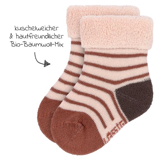 Lässig Babysocken 3er Pack Newborn aus Bio-Baumwolle - Tiny Farmer Lilac - Gr. 12-14
