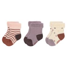 Babysocken 3er Pack Newborn aus Bio-Baumwolle - Tiny Farmer Lilac - Gr. 15-18