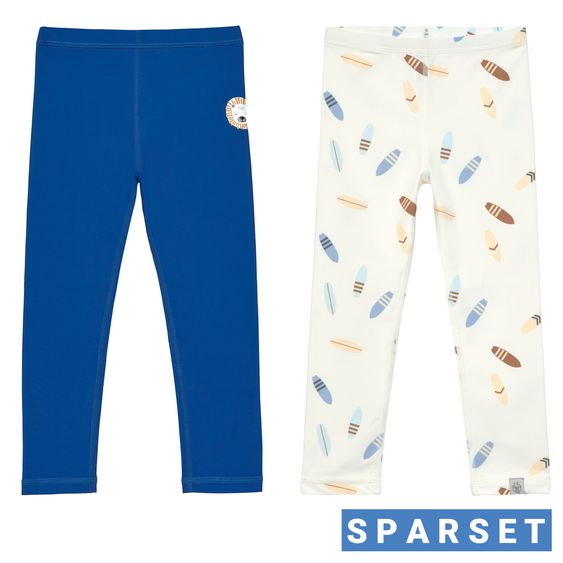 Lässig Bath Leggings 2 Pack - Surfboards - Sea Salt / Blue - Size: 92