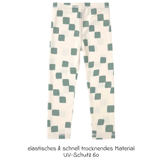Lässig Bade-Leggings LSF Beach Leggings - Checkerboard - Sea Salt / Green - Gr. 98