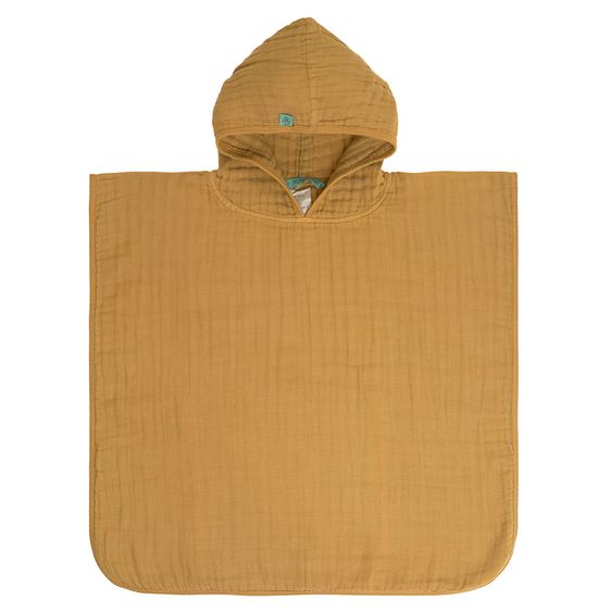 Lässig Bade-Poncho Muslin 87 x 60 cm - Mustard