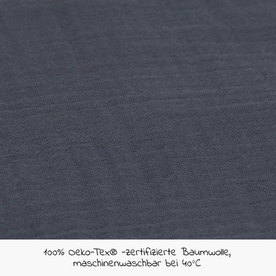 Lässig Bade-Poncho Muslin 87 x 60 cm - Navy