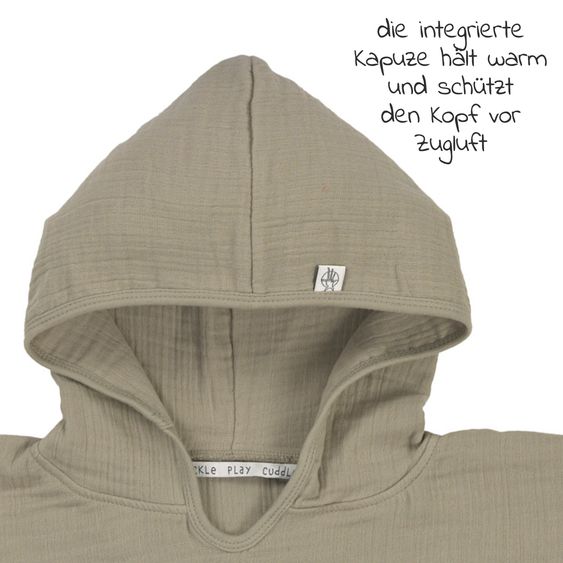 Lässig Bade-Poncho Muslin 87 x 60 cm - Olive