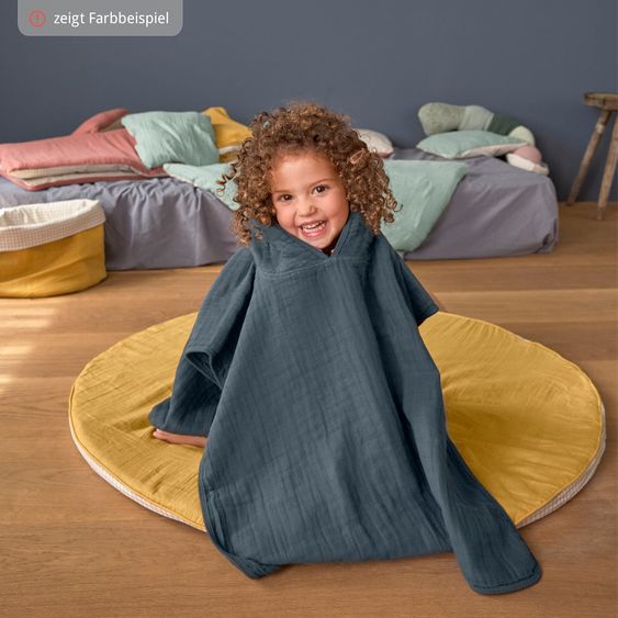 Lässig Bade-Poncho Muslin 87 x 60 cm - Olive