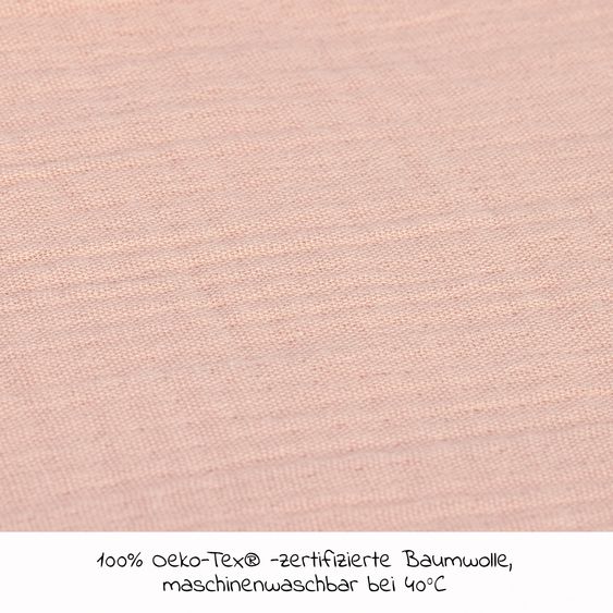 Lässig Bade-Poncho Muslin 87 x 60 cm - Powder Pink