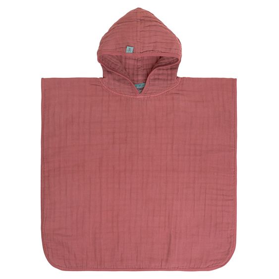 Lässig Bath poncho Muslin 87 x 60 cm - Rosewood