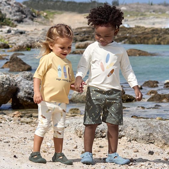 Lässig Maglietta da bagno LSF Long Sleeve Rashguard - 4 Boards - Sea Salt - Taglia 62/68