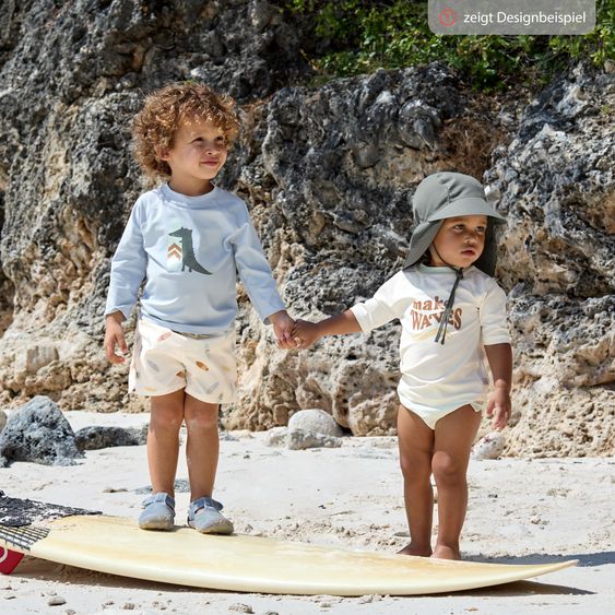 Lässig Bade-Shirt LSF Long Sleeve Rashguard - Beach Dog - Sea Salt - Gr. 74/80