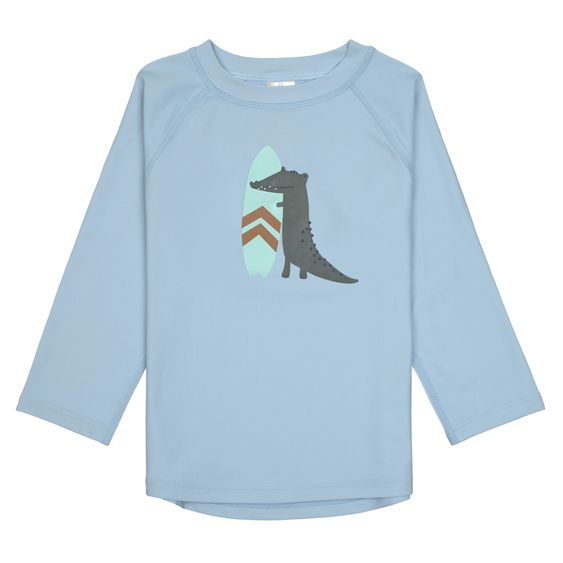 Lässig Bade-Shirt LSF Long Sleeve Rashguard - Crocodile - Sky Blue - Gr. 86
