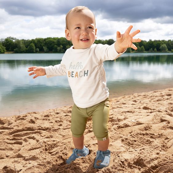 Lässig Bade-Shirt LSF Long Sleeve Rashguard - Hello Beach - Milky - Gr. 62/68