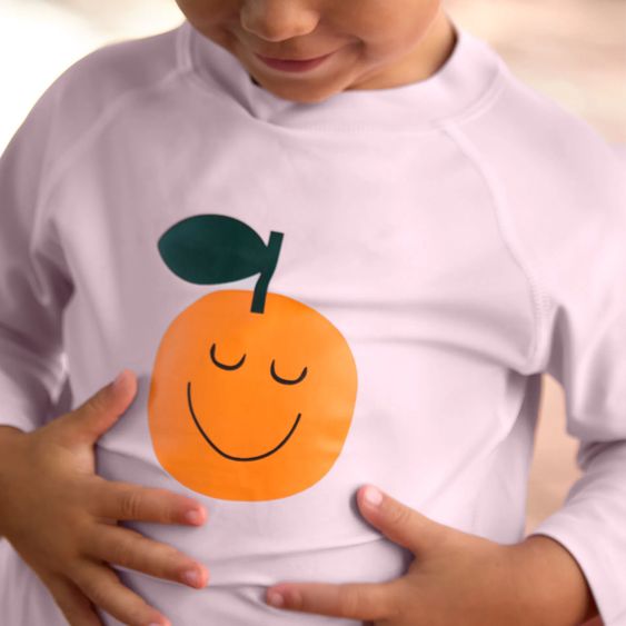 Lässig Bade-Shirt LSF Long Sleeve Rashguard - Orange - Pale Pink - Gr. 62/68