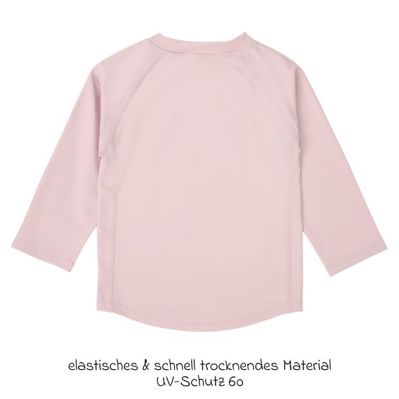 Lässig T-Shirt De Bain LSF Maillot Anti-UV Manches Longues - Rose Pâle - Taille: 98