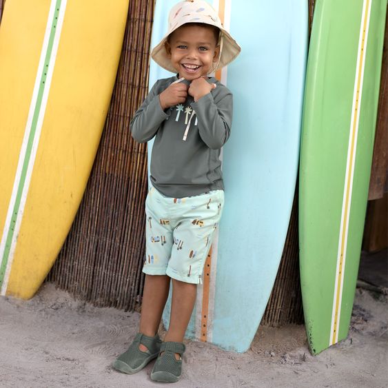 Lässig Bade-Shirt LSF Long Sleeve Rashguard - Palms - Deep Olive - Gr. 62/68