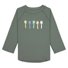 Bade-Shirt LSF Long Sleeve Rashguard - Palms - Deep Olive - Gr. 86