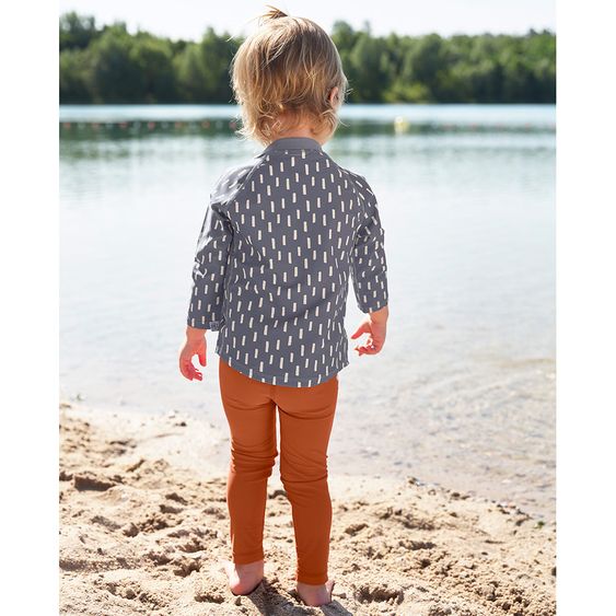 Lässig Bade-Shirt LSF Long Sleeve Rashguard - Strokes Grey - Gr. 62/68
