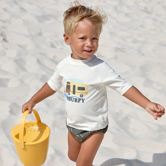 Lässig Swim shirt LSF Short Sleeve Rashguard - Camper - Sea Salt - Size 74/80