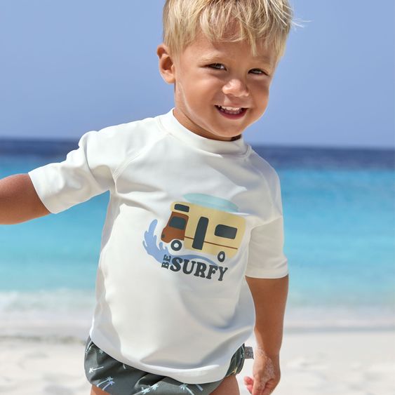 Lässig Bade-Shirt LSF Short Sleeve Rashguard - Camper - Sea Salt - Gr. 86