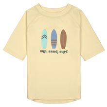 Bade-Shirt LSF Short Sleeve Rashguard - Surfboards - Vanilla - Gr. 98