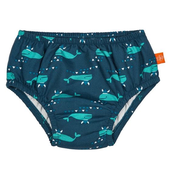 Lässig Bade-Windelhose - Blue Whale - Gr. 0 - 6 M