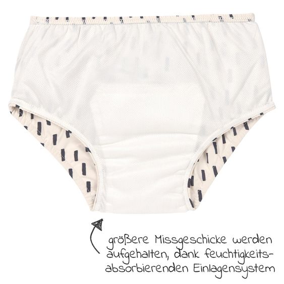 Lässig Bade-Windelhose LSF Swim Diaper - Strokes Offwhite Grey - Gr. 62/68