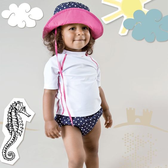 Lässig Bade-Windelhose - Polka Dots - Gr. 0 - 6 M