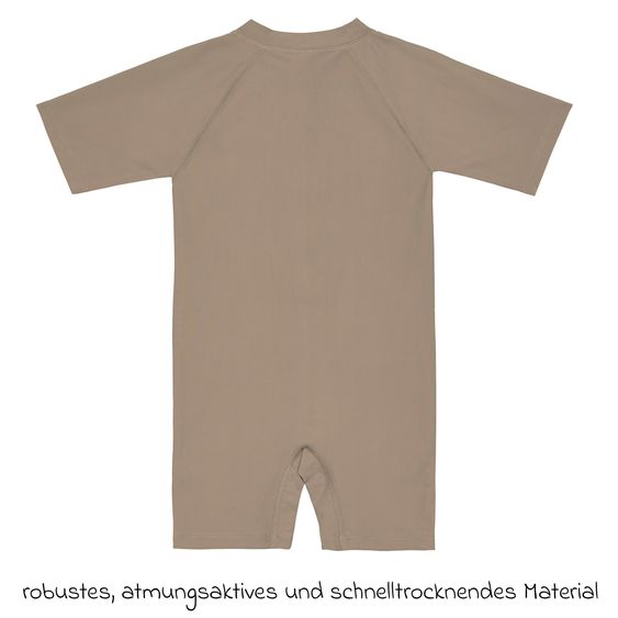 Lässig Badeanzug LSF Short Sleeve Sunsuit - Choco - Gr. 62/68