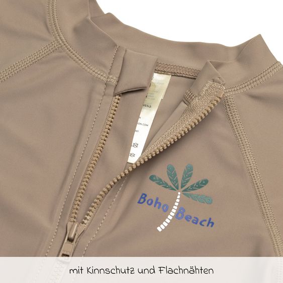 Lässig Badeanzug LSF Short Sleeve Sunsuit - Choco - Gr. 62/68