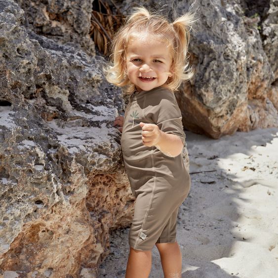 Lässig Badeanzug LSF Short Sleeve Sunsuit - Choco - Gr. 62/68