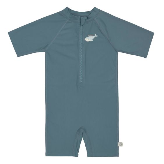 Lässig Badeanzug LSF Short Sleeve Sunsuit - Whale - Blue - Gr. 62/68