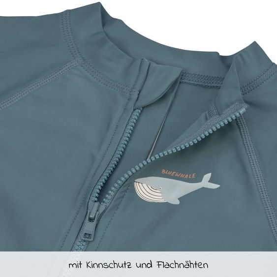 Lässig Badeanzug LSF Short Sleeve Sunsuit - Whale - Blue - Gr. 62/68