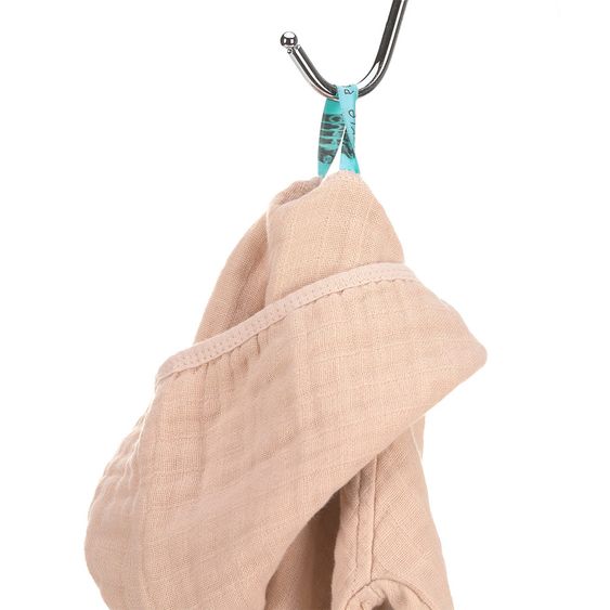 Lässig Bademantel Muslin - Light Pink - Gr. 80/86