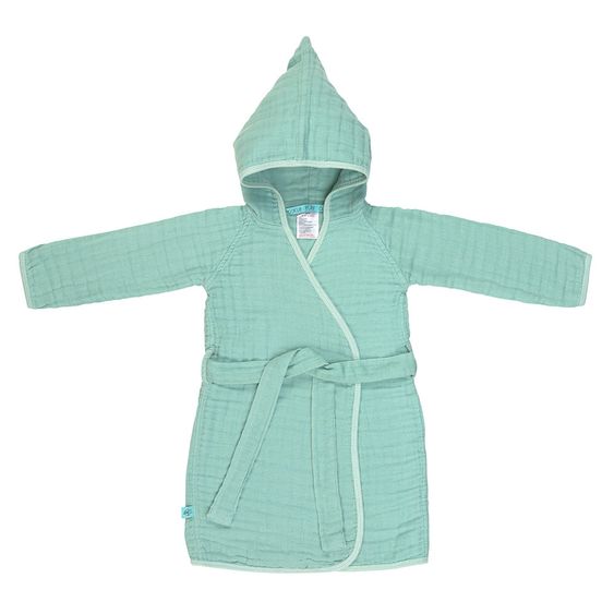 Lässig Bademantel Muslin - Mint - Gr. 80/86