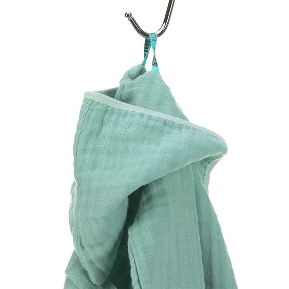 Lässig Bademantel Muslin - Mint - Gr. 80/86